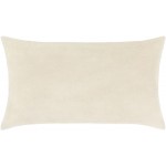 Surya Sanya Bay Ivory Pillow Shell With Down Insert 14"H X 24"W