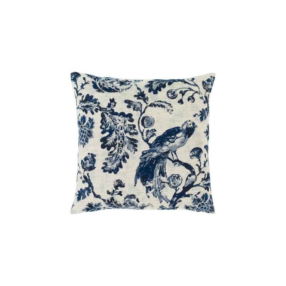 Surya Sanya Bay Pillow Shell With Polyester Insert 18"H X 18"W - Navy