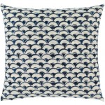 Surya Sanya Bay Navy Pillow Shell With Down Insert 18"H X 18"W