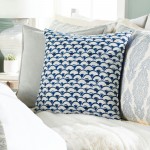 Surya Sanya Bay Navy Pillow Shell With Down Insert 18"H X 18"W