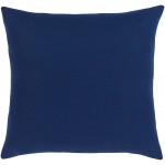 Surya Sanya Bay Navy Pillow Shell With Down Insert 18"H X 18"W