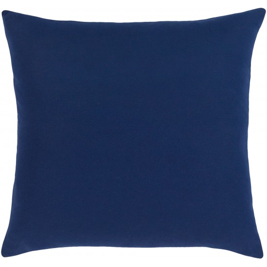 Surya Sanya Bay Navy Pillow Shell With Down Insert 18"H X 18"W