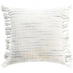 Surya Saugatuck Cream Pillow Shell With Down Insert 18"H X 18"W