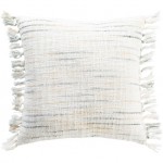 Surya Saugatuck Cream Pillow Shell With Polyester Insert 22"H X 22"W