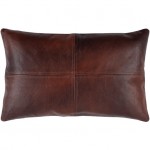 Surya Sheffield Dark Brown Pillow Shell With Polyester Insert 14"H X 22"W