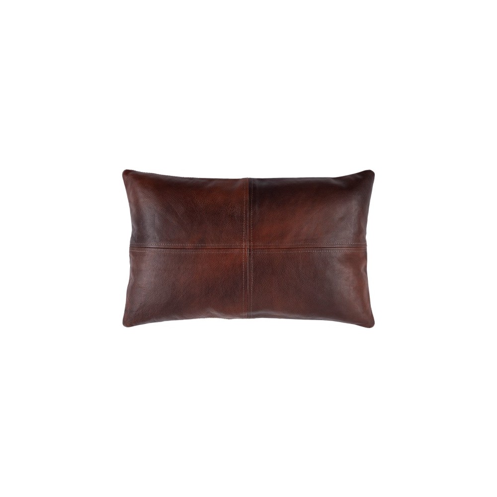 Surya Sheffield Dark Brown Pillow Shell With Polyester Insert 14"H X 22"W