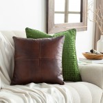 Surya Sheffield Dark Brown Pillow Shell With Polyester Insert 14"H X 22"W