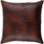 Surya Sheffield Dark Brown Pillow Shell With Down Insert 22"H X 22"W