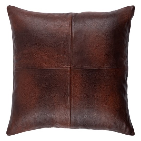 Surya Sheffield Dark Brown Pillow Shell With Down Insert 22"H X 22"W