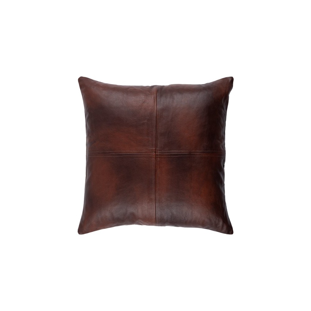 Surya Sheffield Dark Brown Pillow Shell With Down Insert 22"H X 22"W