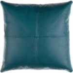 Surya Sheffield Deep Teal Pillow Shell With Down Insert 20"H X 20"W