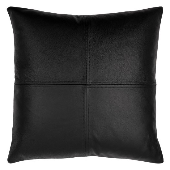 Surya Sheffield Black Pillow Shell With Down Insert 20"H X 20"W