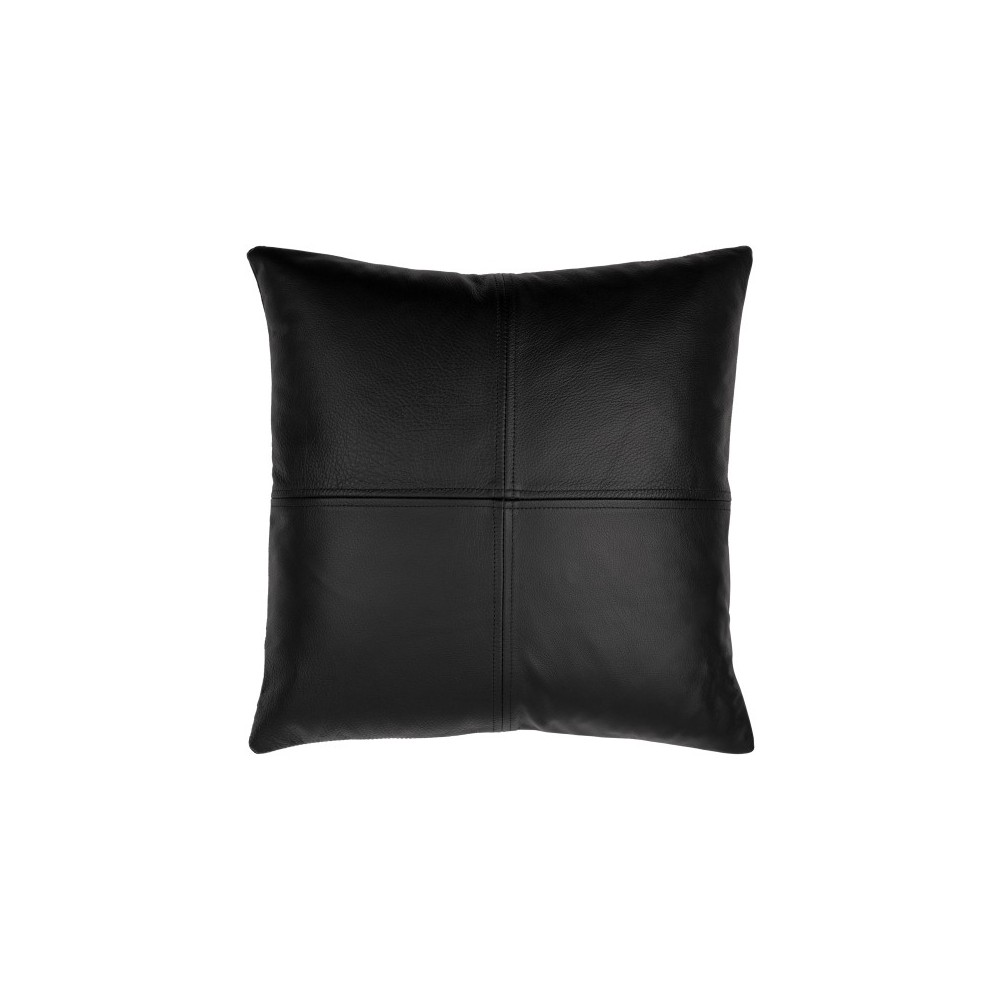 Surya Sheffield Black Pillow Shell With Down Insert 20"H X 20"W Surya Sheffield Black Pillow Shell With Down Insert 20"H X 20"W