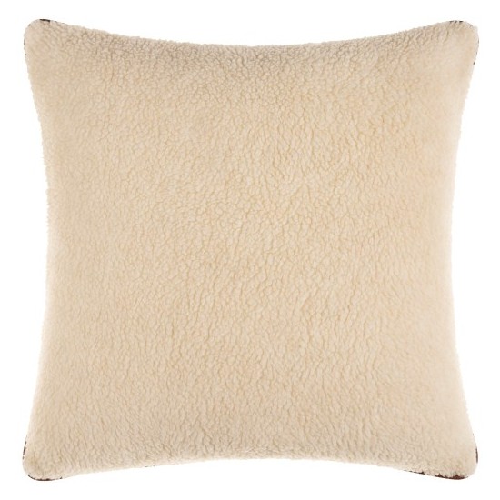 Surya Shepherd Cream Pillow Shell With Down Insert 18"H X 18"W