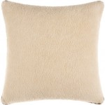 Surya Shepherd Cream Pillow Shell With Polyester Insert 18"H X 18"W