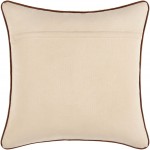 Surya Shepherd Cream Pillow Shell With Polyester Insert 18"H X 18"W