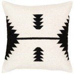 Surya Shiprock Pillow Shell With Polyester Insert 20"H X 20"W Black