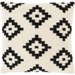 Surya Shiprock Cream Pillow Shell With Down Insert 20"H X 20"W