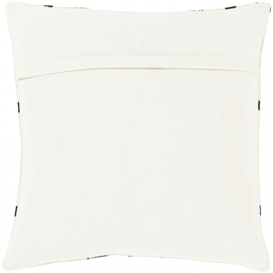 Surya Shiprock Cream Pillow Shell With Down Insert 20"H X 20"W