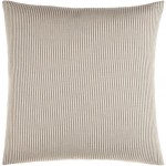 Surya Skinny Stripe Light Beige Pillow Shell With Down Insert 18"H X 18"W
