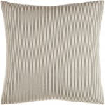 Surya Skinny Stripe Light Beige Pillow Shell With Down Insert 18"H X 18"W
