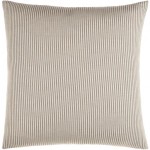 Surya Skinny Stripe Light Beige Pillow Shell With Polyester Insert 18"H X 18"W