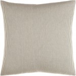 Surya Skinny Stripe Light Beige Pillow Shell With Polyester Insert 18"H X 18"W