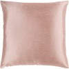 Surya Solid Luxe Dusty Pink Pillow Shell With Down Insert 22"H X 22"W