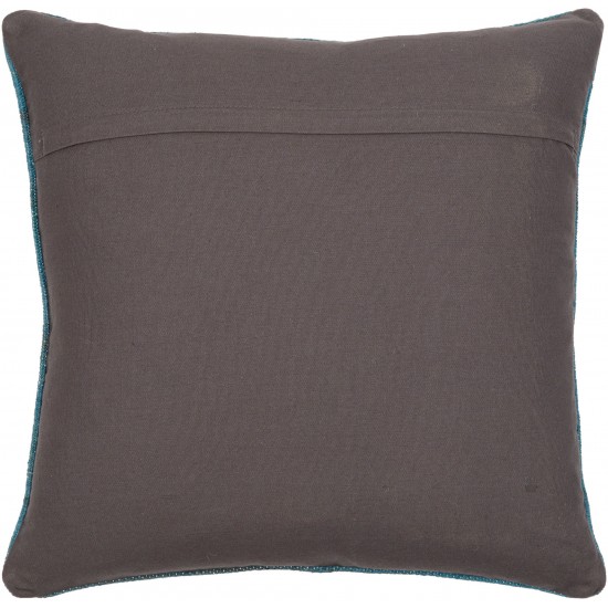 Surya Stine Charcoal Pillow Shell With Down Insert 14"H X 22"W