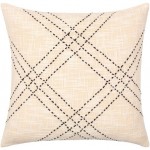 Surya Sunnyvale Black Pillow Shell With Down Insert 22"H X 22"W