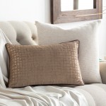 Surya Tambi Light Beige Pillow Shell With Down Insert 13"H X 20"W