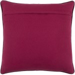 Surya Tambi Burgundy Pillow Shell With Polyester Insert 18"H X 18"W