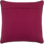 Surya Tambi Burgundy Pillow Shell With Down Insert 20"H X 20"W
