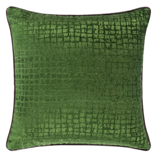 Surya Tambi Medium Green Pillow Shell With Down Insert 18"H X 18"W