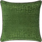 Surya Tambi Medium Green Pillow Shell With Down Insert 20"H X 20"W