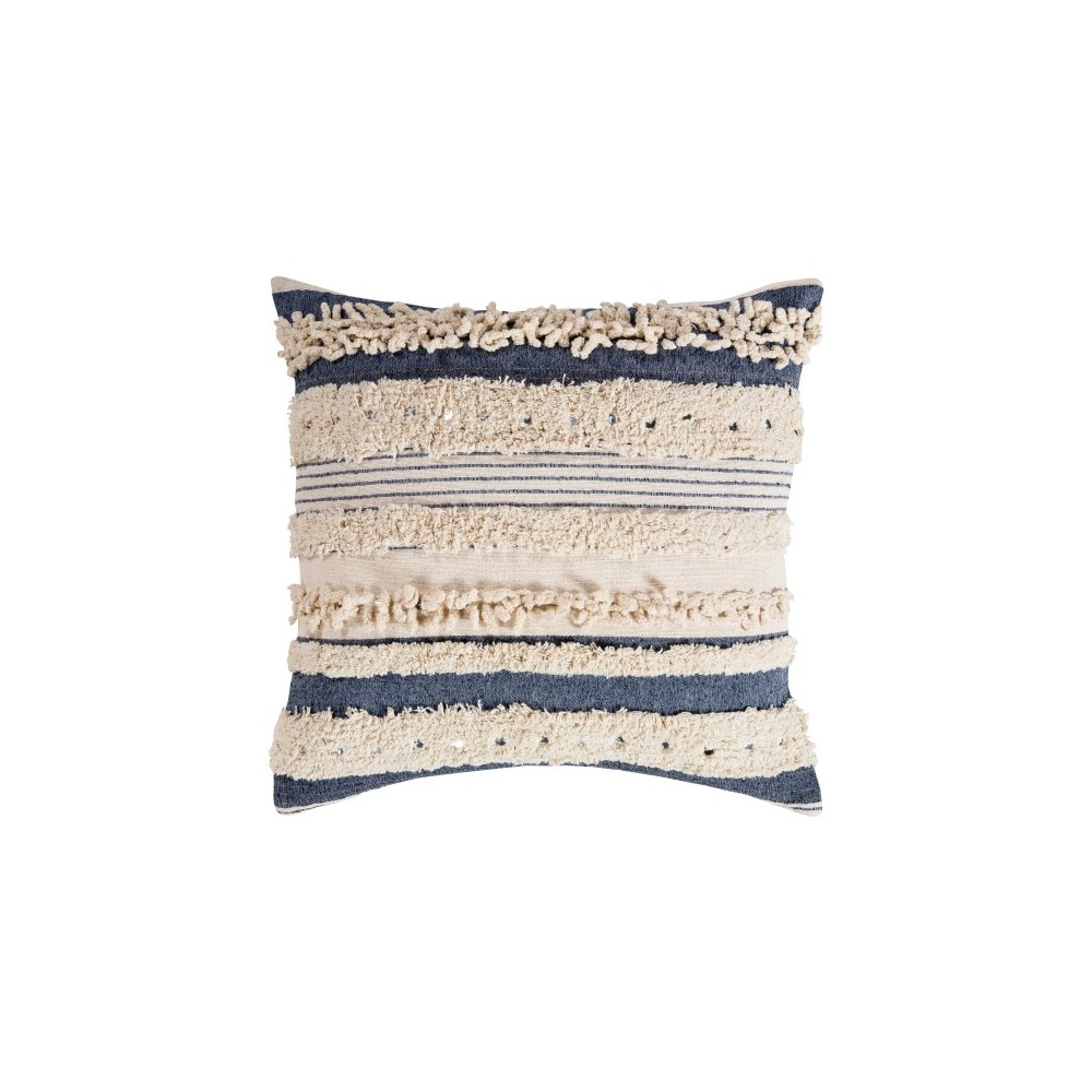 Surya Temara Light Beige Pillow Shell With Down Insert 20"H X 20"W