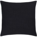 Surya Terra Black Pillow Shell With Polyester Insert 18"H X 18"W