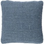 Surya Terry Denim Pillow Shell With Down Insert 20"H X 20"W