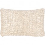 Surya Theresa Cream Pillow Shell With Down Insert 14"H X 22"W