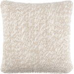 Surya Theresa Cream Pillow Shell With Down Insert 14"H X 22"W