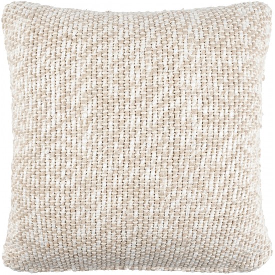 Surya Theresa Cream Pillow Shell With Down Insert 14"H X 22"W