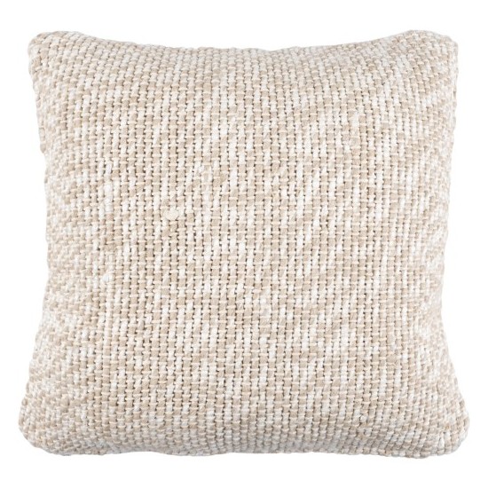 Surya Theresa Cream Pillow Shell With Down Insert 18"H X 18"W