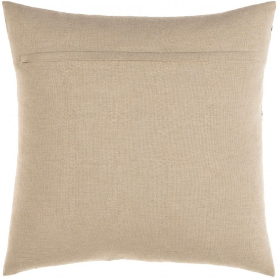 Surya Torrid Pillow Shell With Down Insert 18"H X 18"W Oatmeal