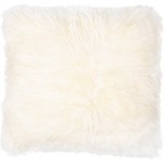 Surya Utah Cream Pillow Shell With Down Insert 20"H X 20"W