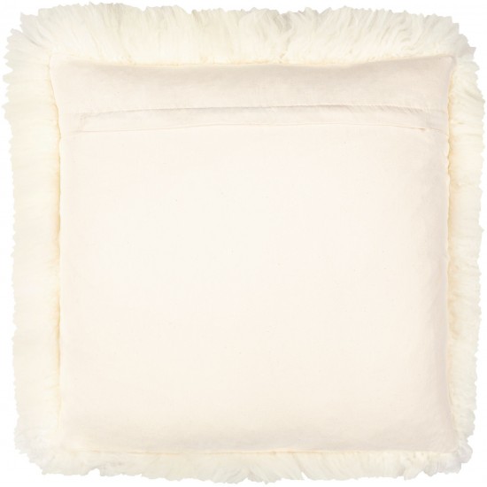 Surya Utah Cream Pillow Shell With Polyester Insert 20"H X 20"W