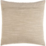 Surya Valin Oatmeal Pillow Shell With Down Insert 22"H X 22"W