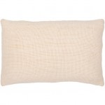 Surya Vanessa Cream Pillow Shell With Down Insert 14"H X 22"W
