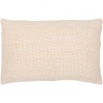 Surya Vanessa Cream Pillow Shell With Polyester Insert 14"H X 22"W