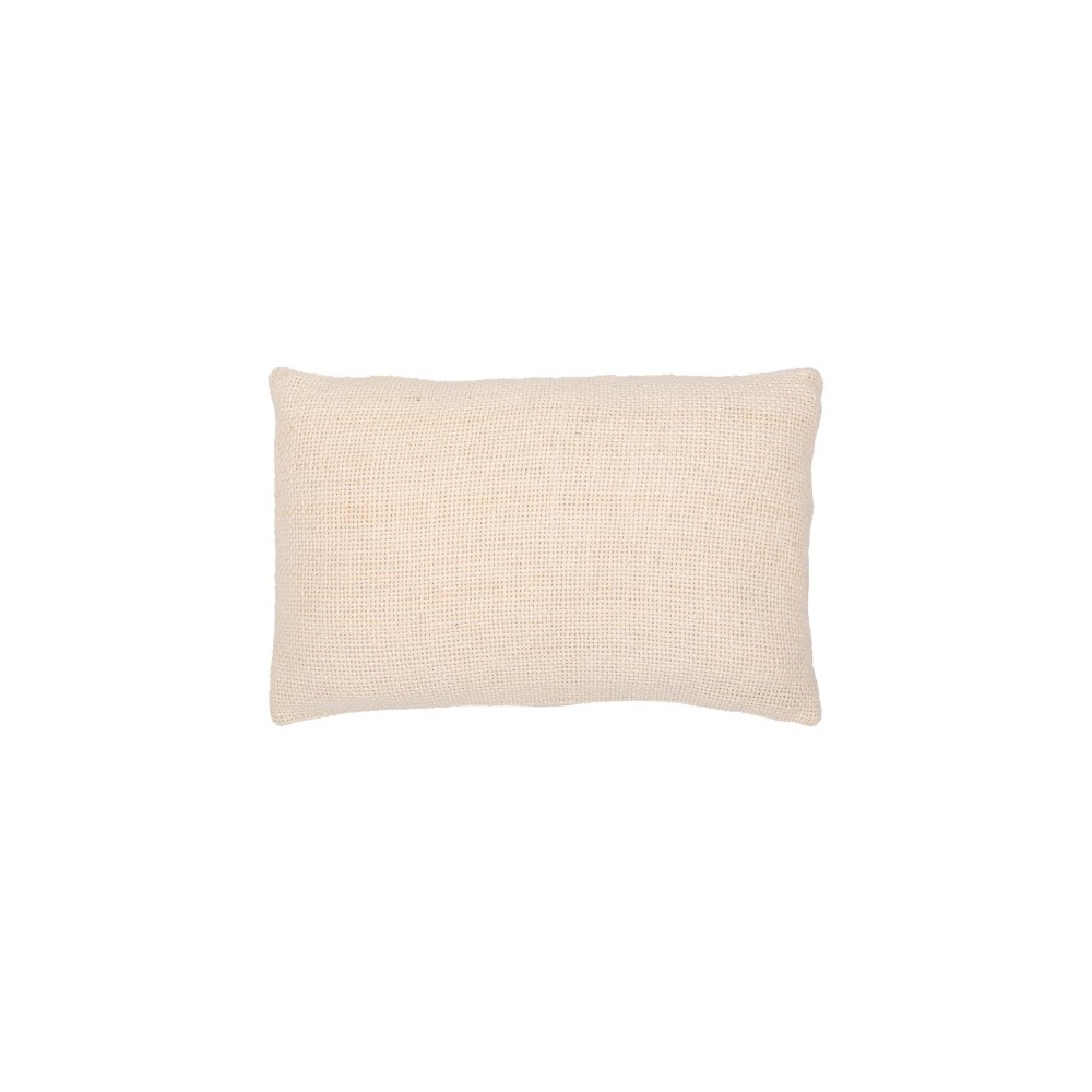 Surya Vanessa Cream Pillow Shell With Polyester Insert 14"H X 22"W