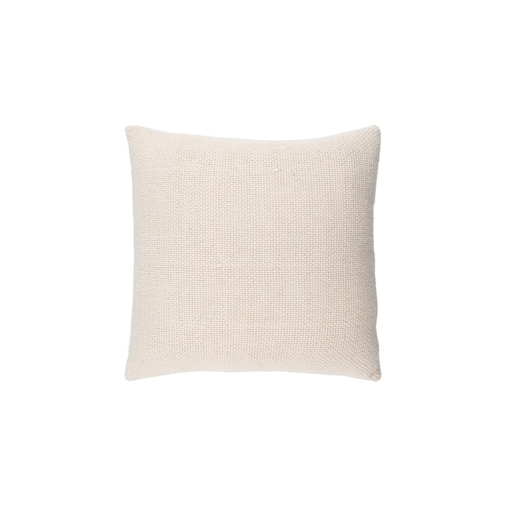 Surya Vanessa Cream Pillow Shell With Polyester Insert 18"H X 18"W